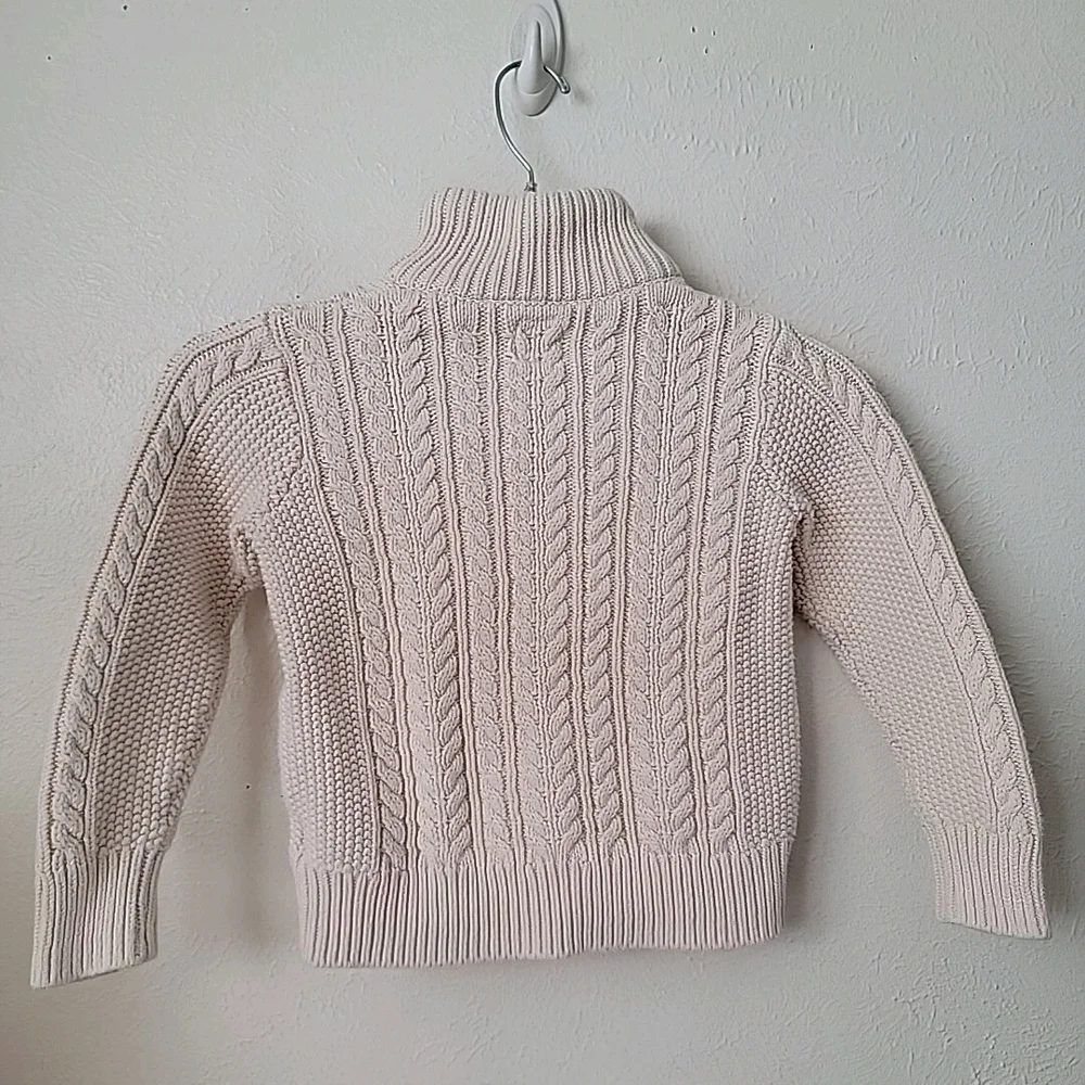 GAP Kids Beige Cable Knit Fisherman Sweater